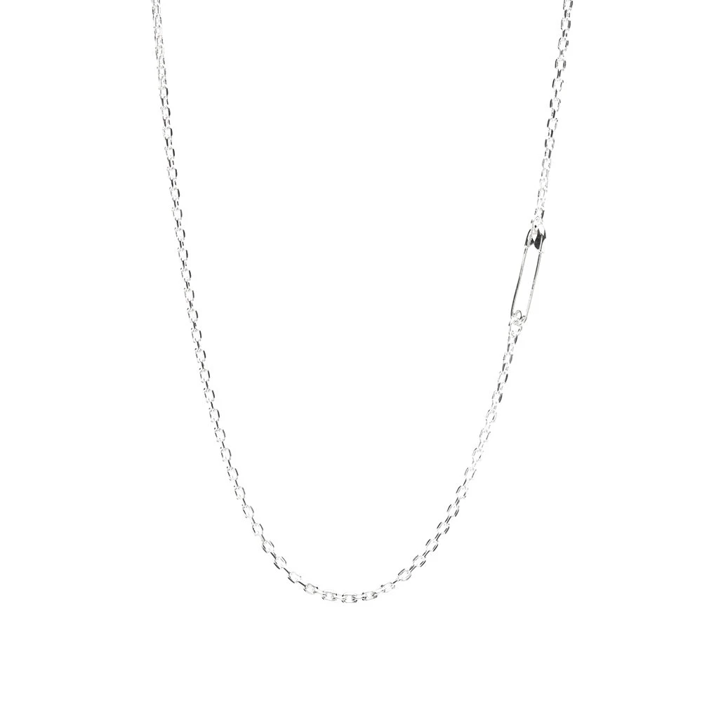 Neighborhood Silver Safety Pin Necklace