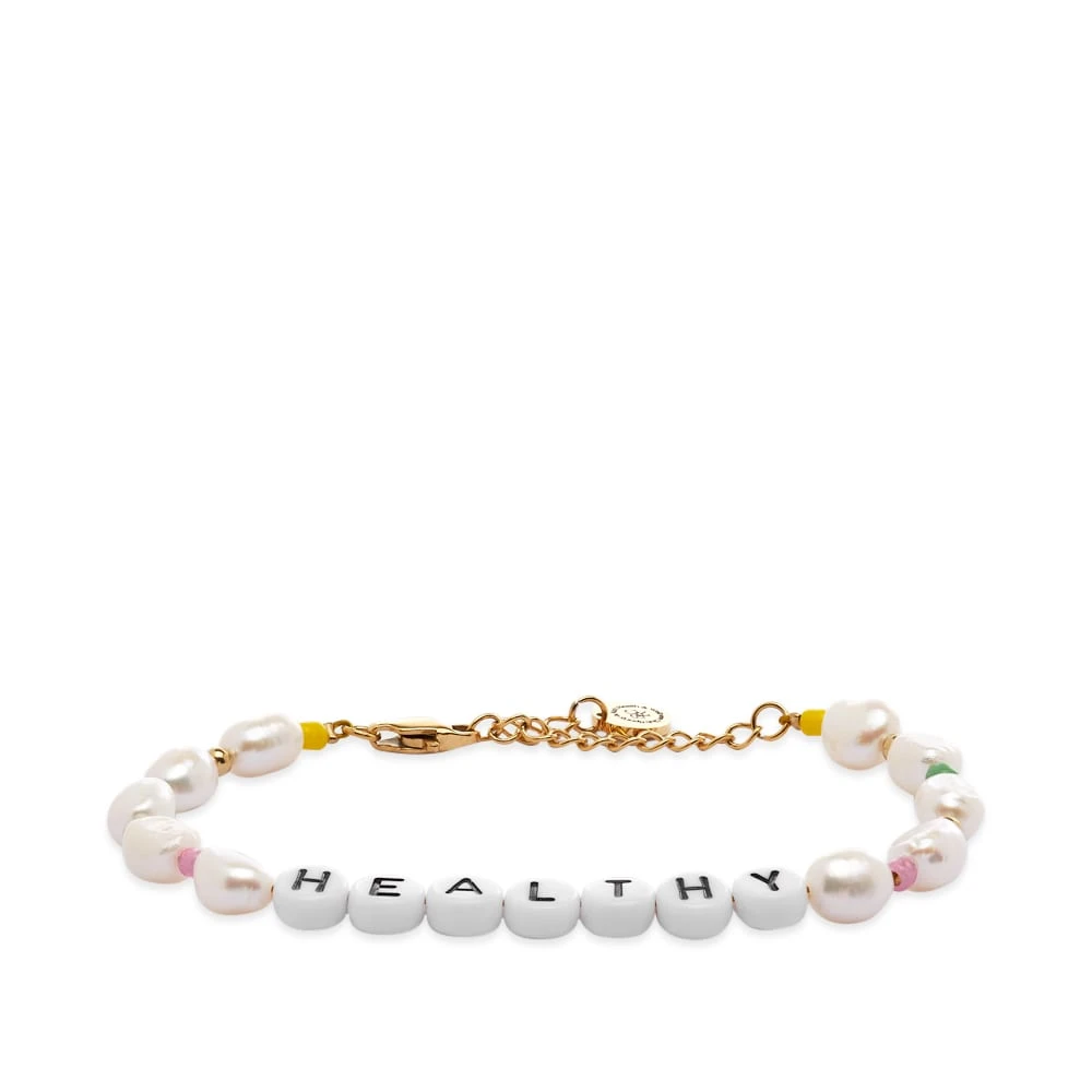 Sporty & Rich Healthy Pearl & Bead Bracelet