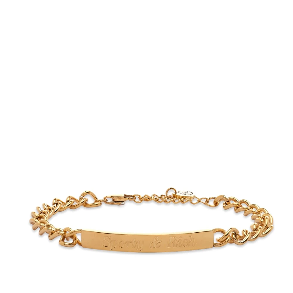 Sporty & Rich Classic Logo Curb Chain Bracelet