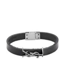 Saint Laurent YSL Logo Single Wrap Bracelet