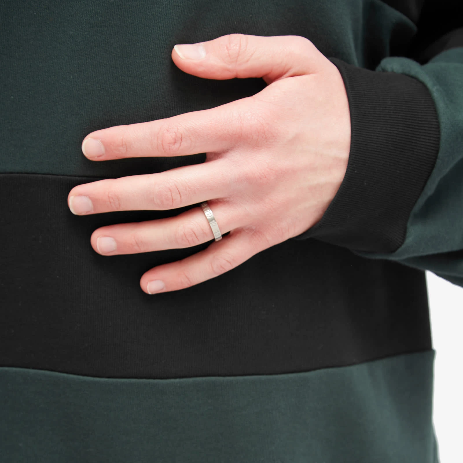 Maison Margiela Embossed Number Logo Band Ring - Image 4