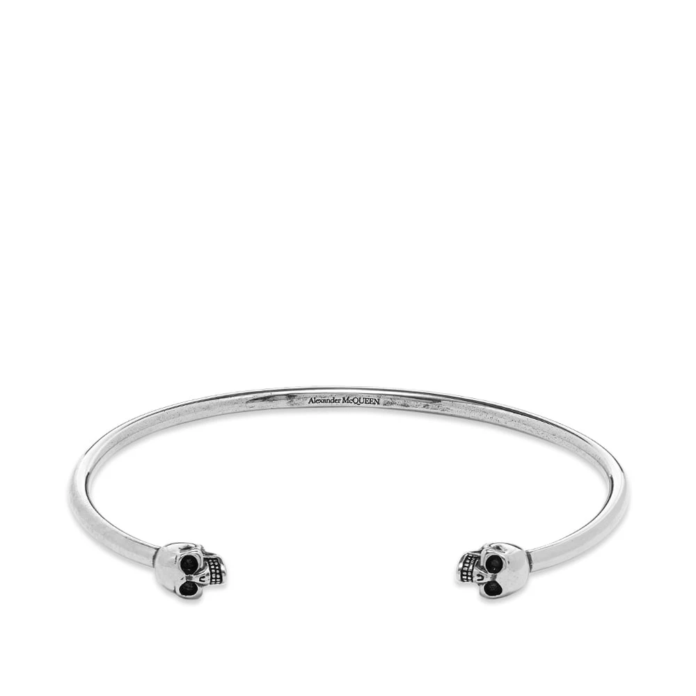 Alexander McQueen Thin Twin Skull Bracelet