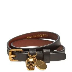 Alexander McQueen Double Wrap Skull Bracelet