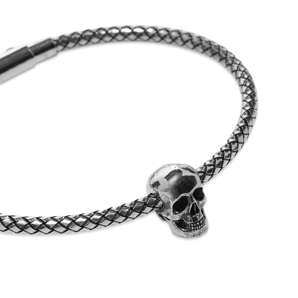 Alexander McQueen Metal Cord Skull Bracelet - Image 3