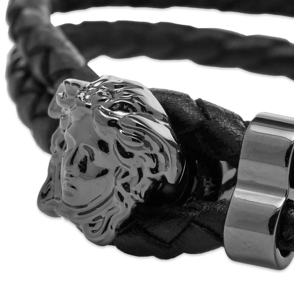 Versace Leather Medusa Bracelet - Image 3