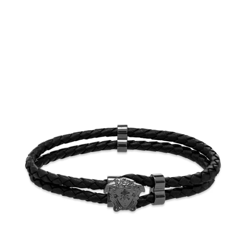 Versace Leather Medusa Bracelet