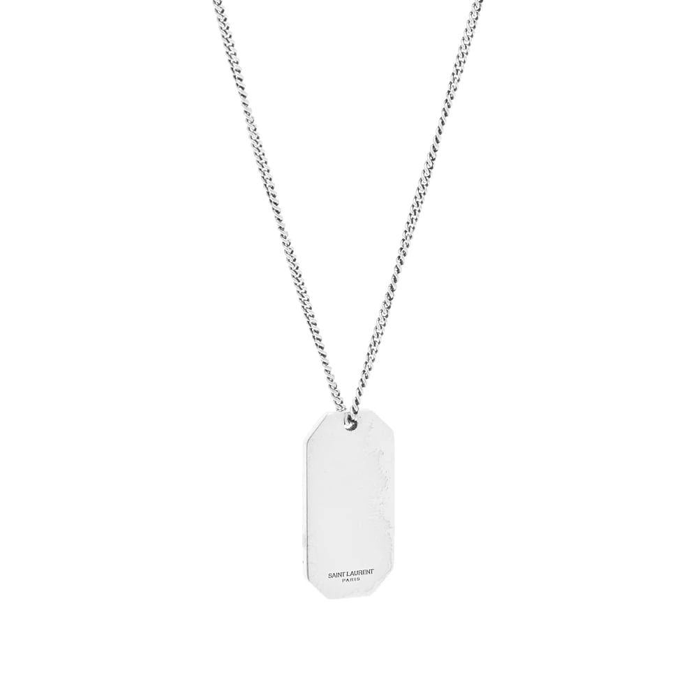 Saint Laurent Short Id Tag Pendant Necklace - Image 2