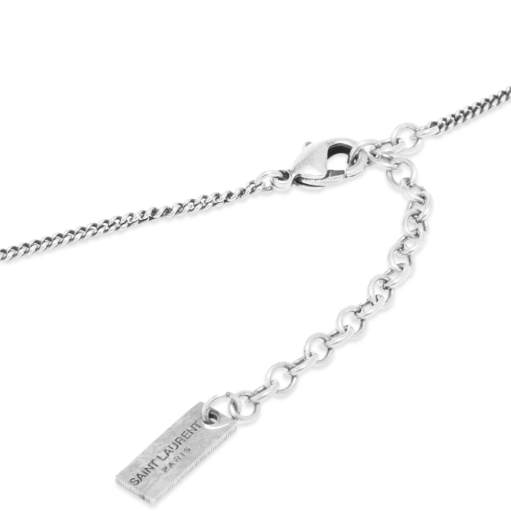 Saint Laurent Short Id Tag Pendant Necklace - Image 3