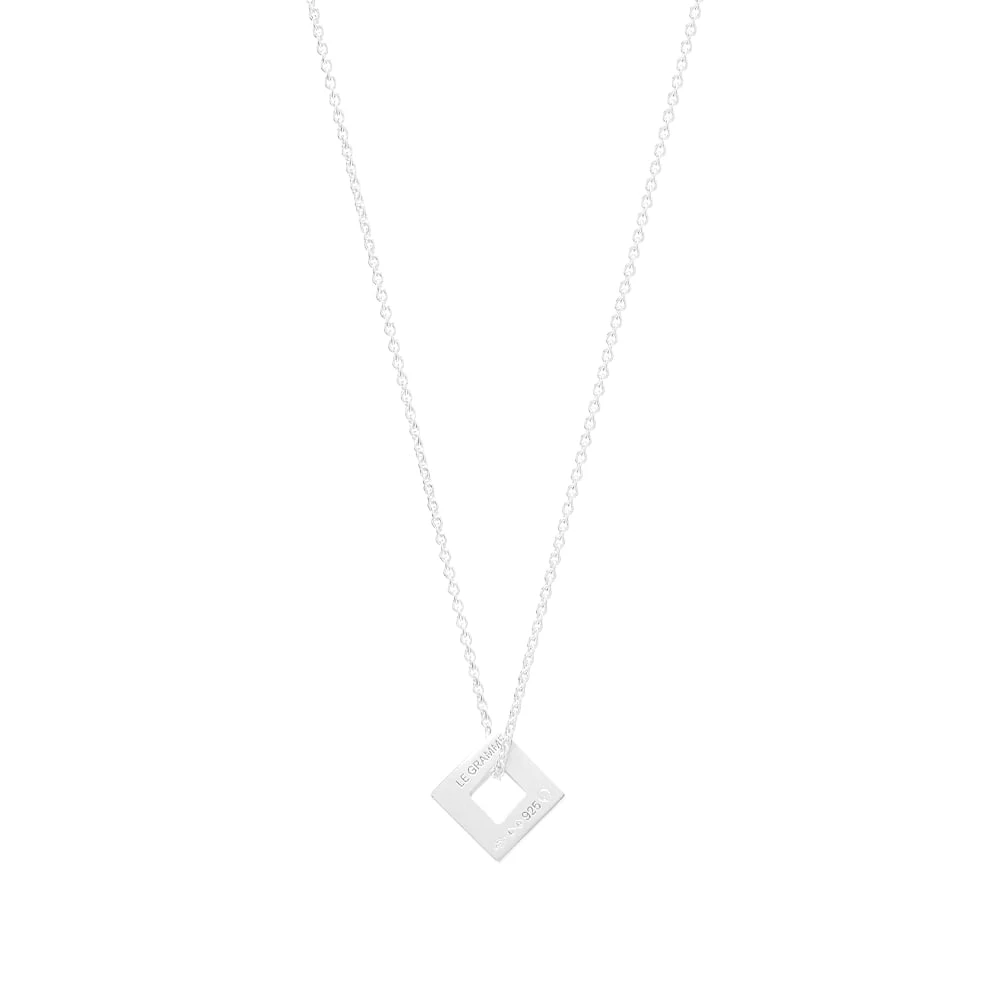 Le Gramme Slick Square Pendant Necklace