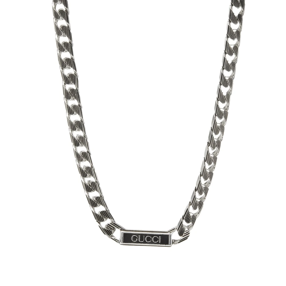 Gucci Jewellery Gucci Tag Chain Enamel Necklace