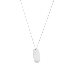 Saint Laurent Long Id Tag Pendant Necklace