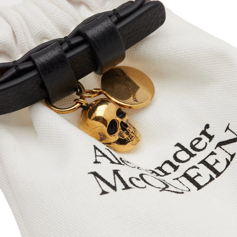 Alexander McQueen Stud Single Wrap Skull Bracelet - Image 3