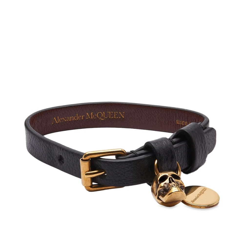 Alexander McQueen Single Wrap Skull Bracelet