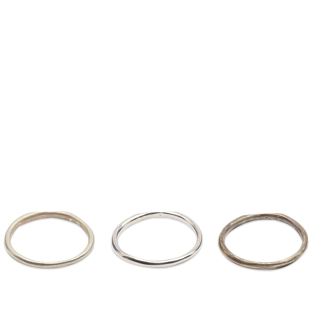Pearls Before Swine Polished Spliced Band Set Of Rings - Image 2