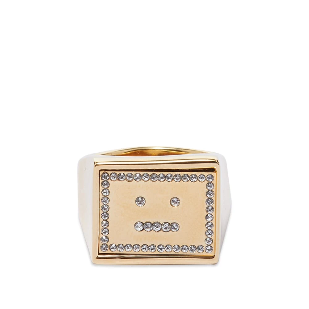 Acne Studios Askot Strass Face Ring