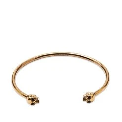 Alexander McQueen Thin Twin Skull Bracelet
