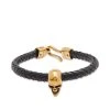 Alexander McQueen Leather Skull Bracelet