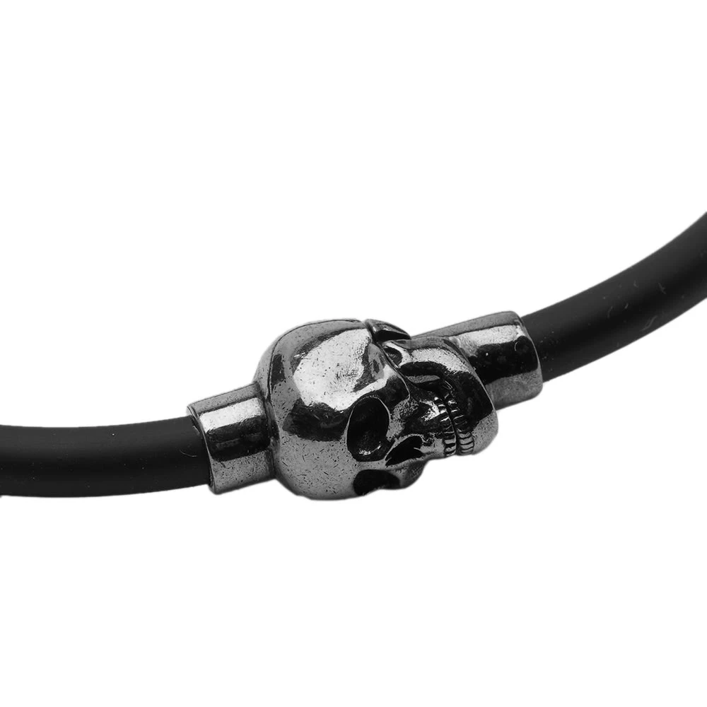 Alexander McQueen Rubber Cord Skull Bracelet - Image 2