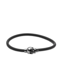 Alexander McQueen Rubber Cord Skull Bracelet