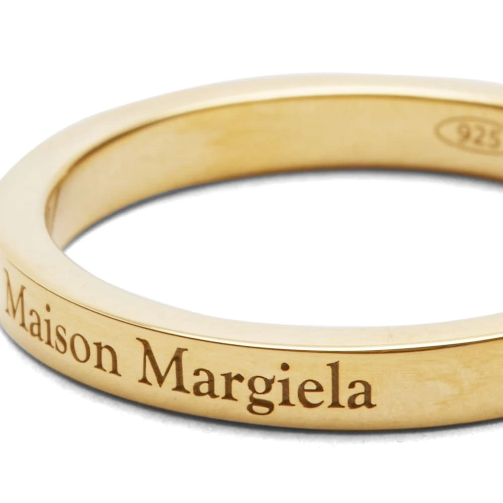 Maison Margiela Text Logo Slim Band Ring - Image 3