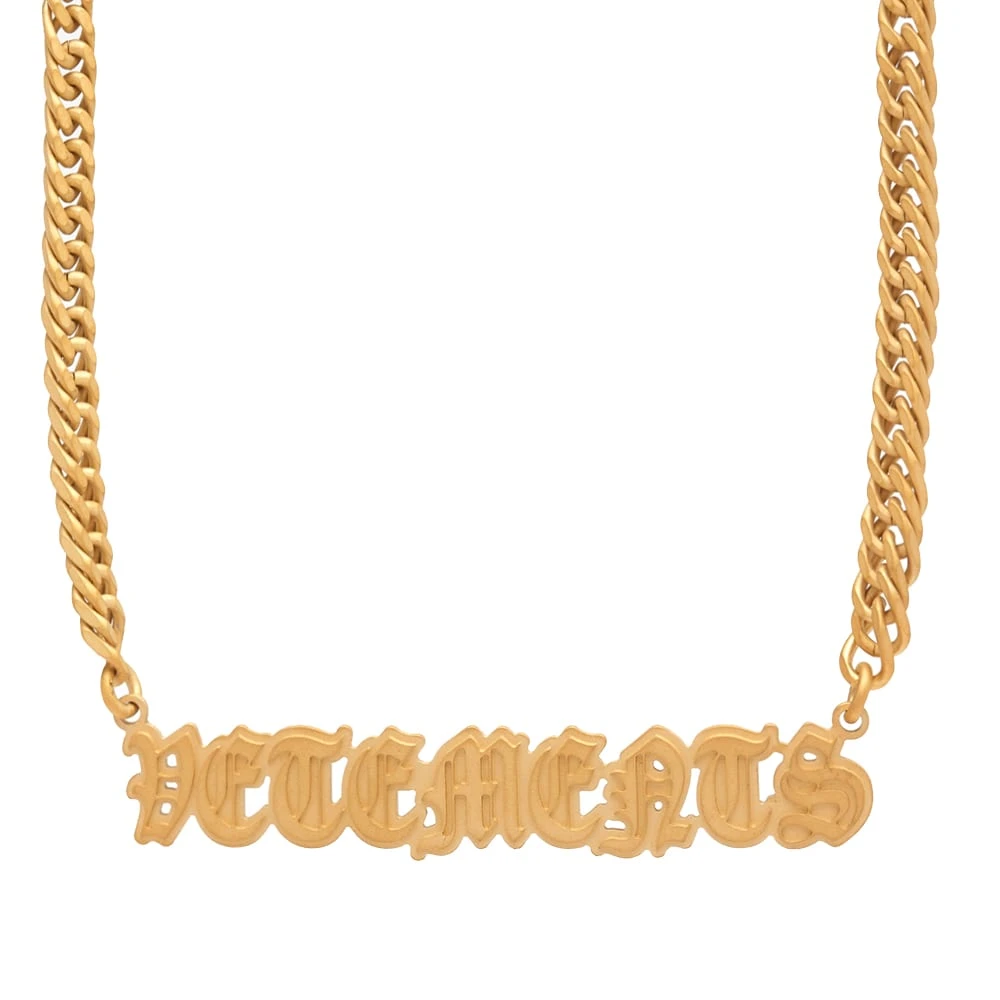 VETEMENTS Gothic Logo Necklace