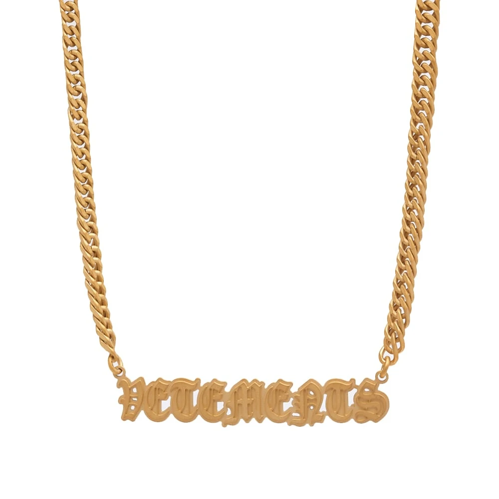 VETEMENTS Gothic Logo Necklace - Image 2