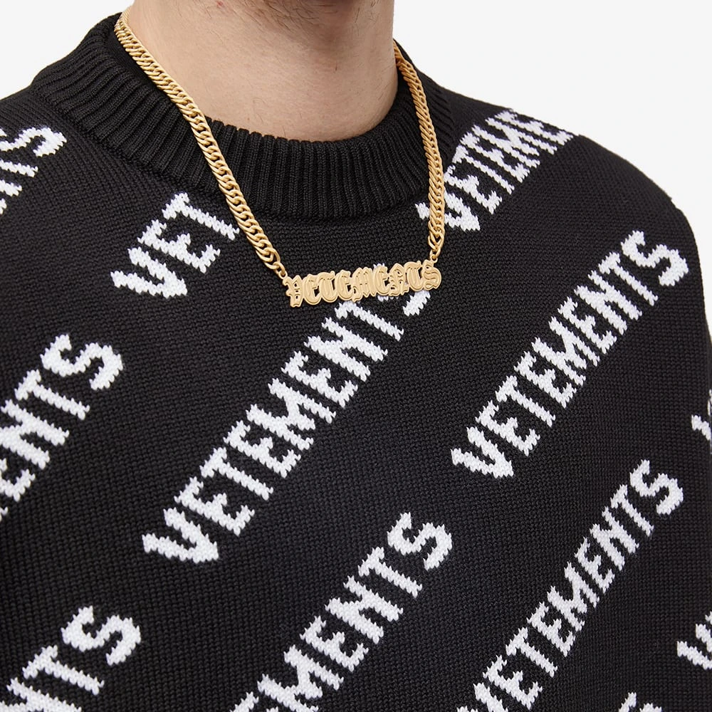 VETEMENTS Gothic Logo Necklace - Image 5