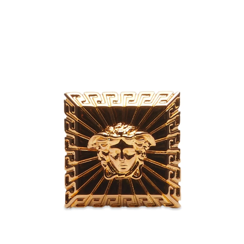 Versace Square Raised Medusa Ring