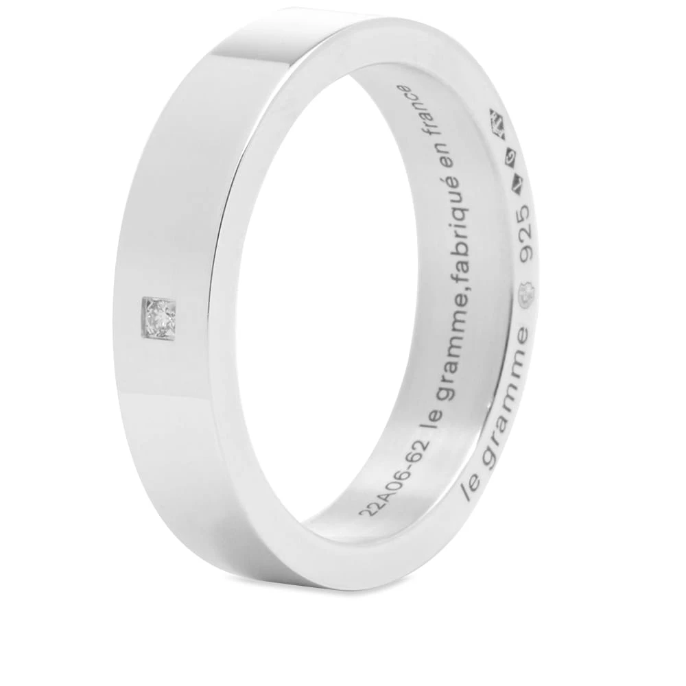 Le Gramme White Diamond Ribbon Ring - Image 3