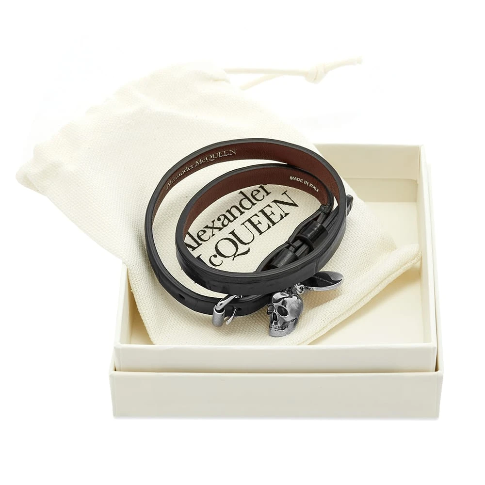 Alexander McQueen Double Wrap Skull Bracelet - Image 4